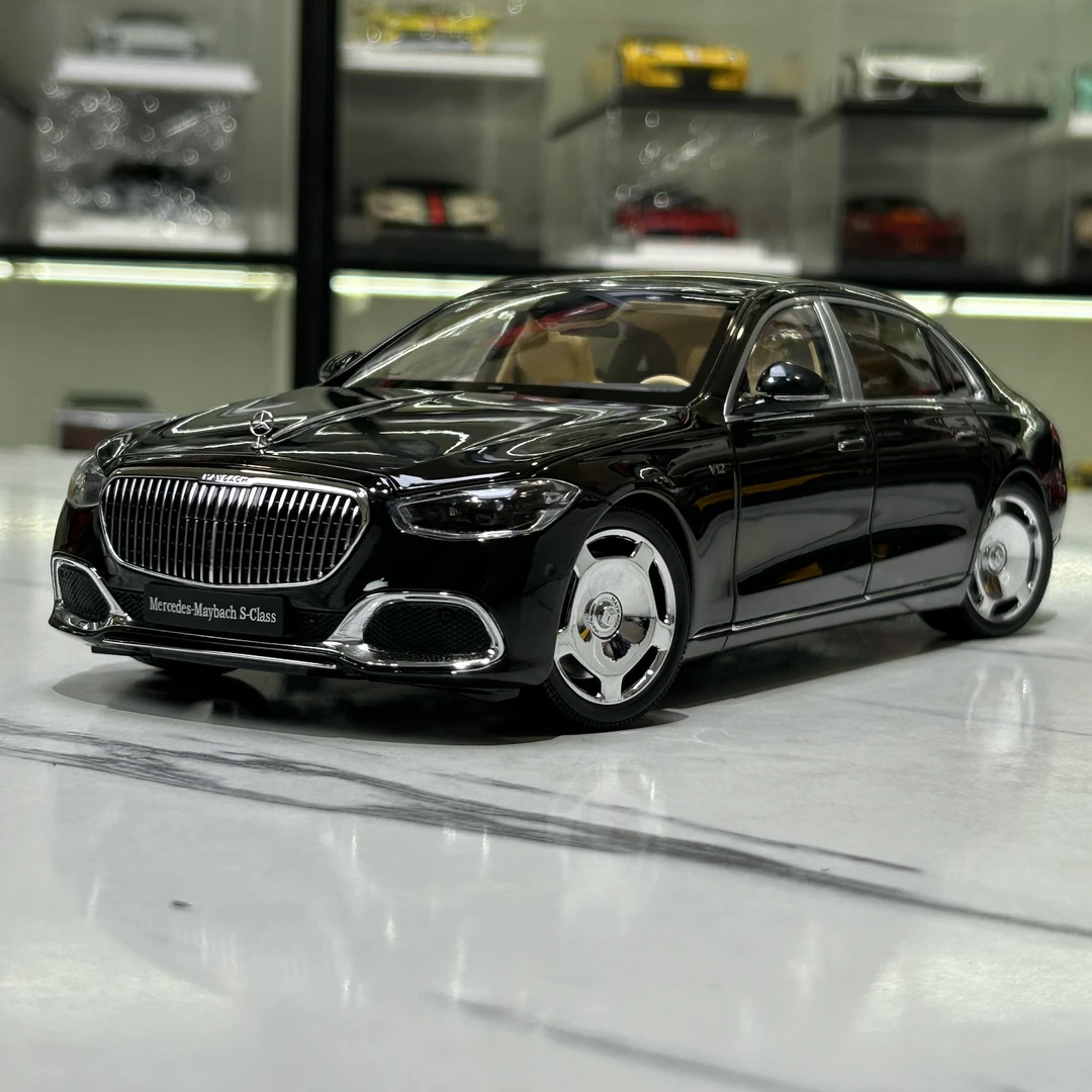 Almost Real汽车模型1:18合金全开梅赛德斯-迈巴赫S级2021款车模