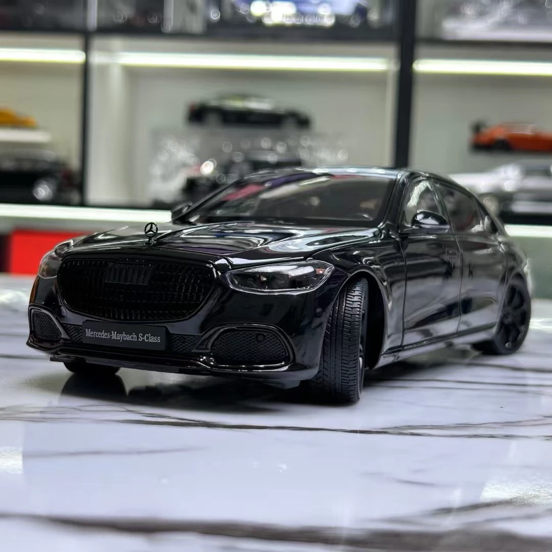 Almost Real汽车模型1:18合金全开梅赛德斯-迈巴赫S级 暗夜系列