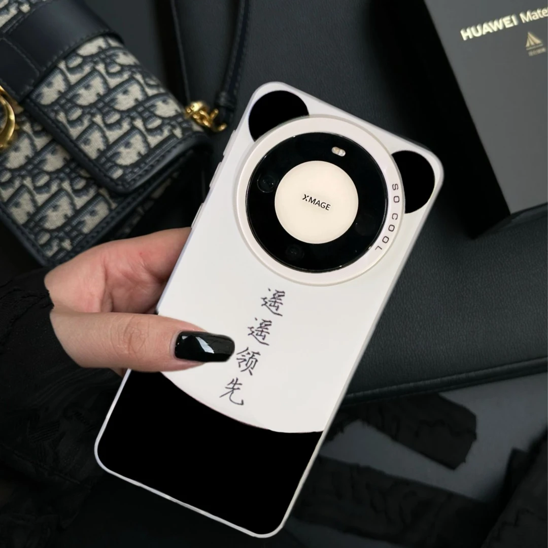 华为mate60/60pro熊猫手机壳mate50/40遥遥领先p50耳朵适用HUAWEI