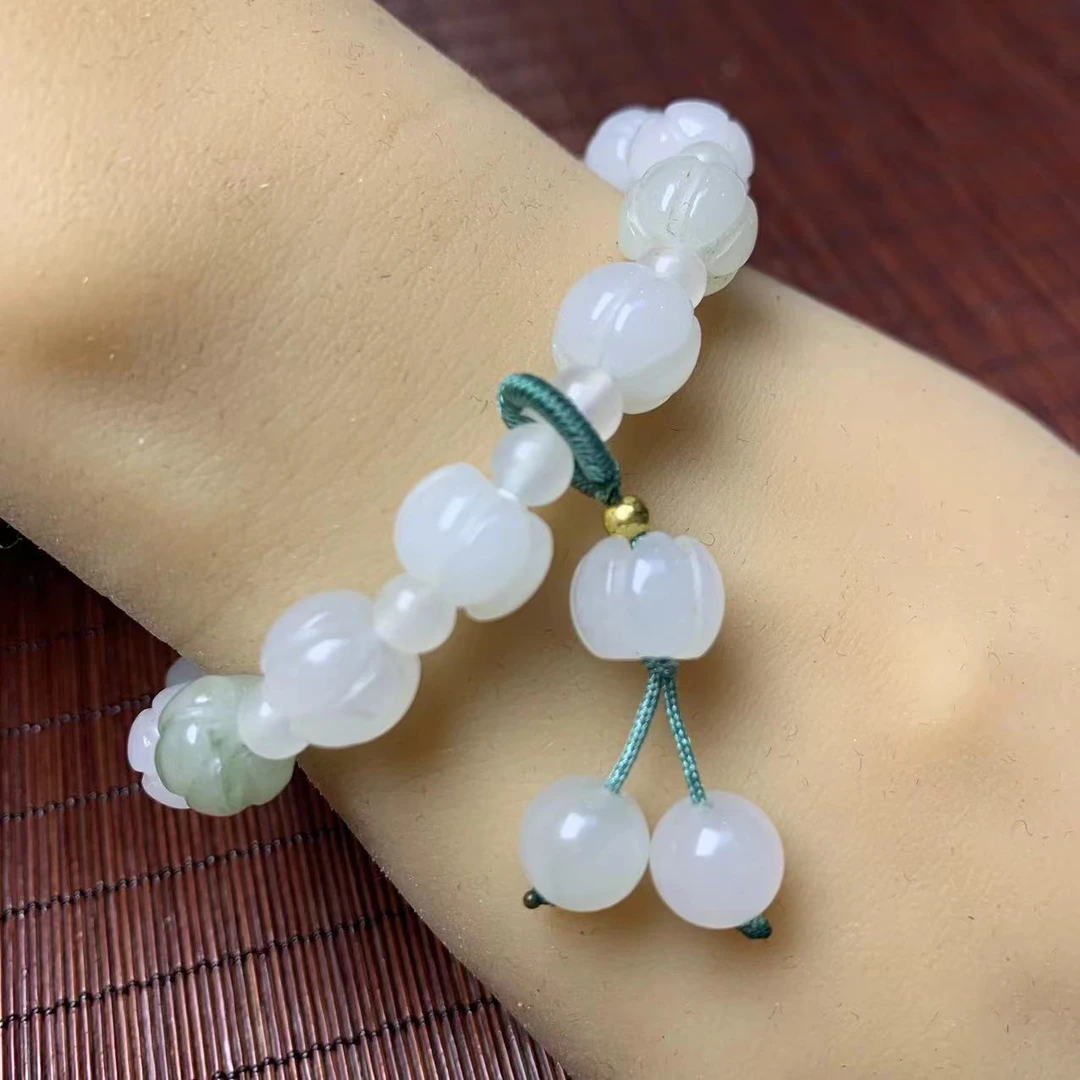 天然天山翠手串单圈气质编织清新送礼（多样式发其一）百搭闺蜜