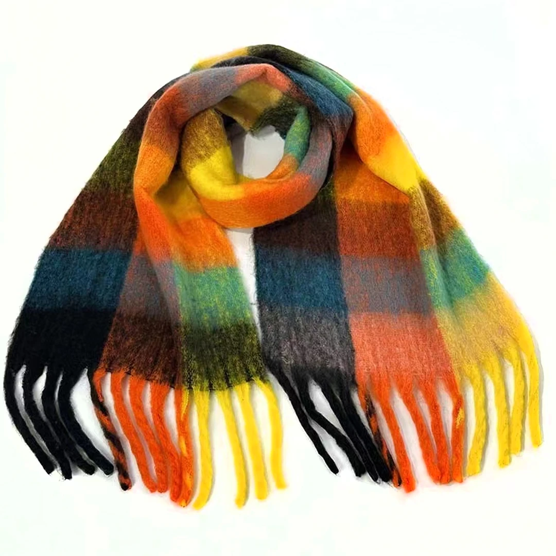 【徐姐】秋冬时尚百搭经典保暖格纹女士围巾251Q010