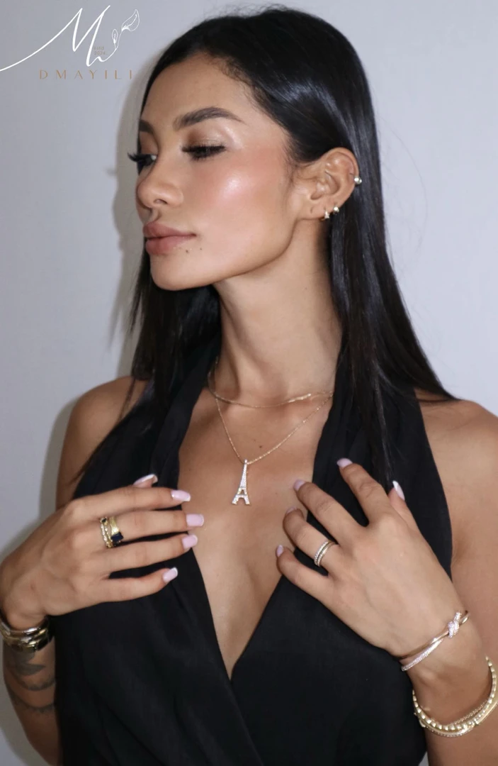 铜合金锆石项链 MAYILI巴黎埃菲尔铁塔铜合金锆石项链