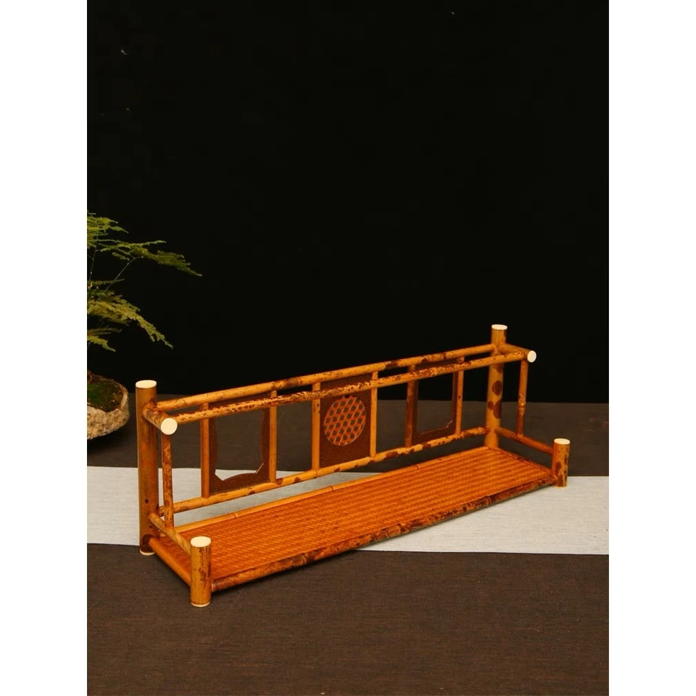 云妃竹茶杯架茶道摆件展架