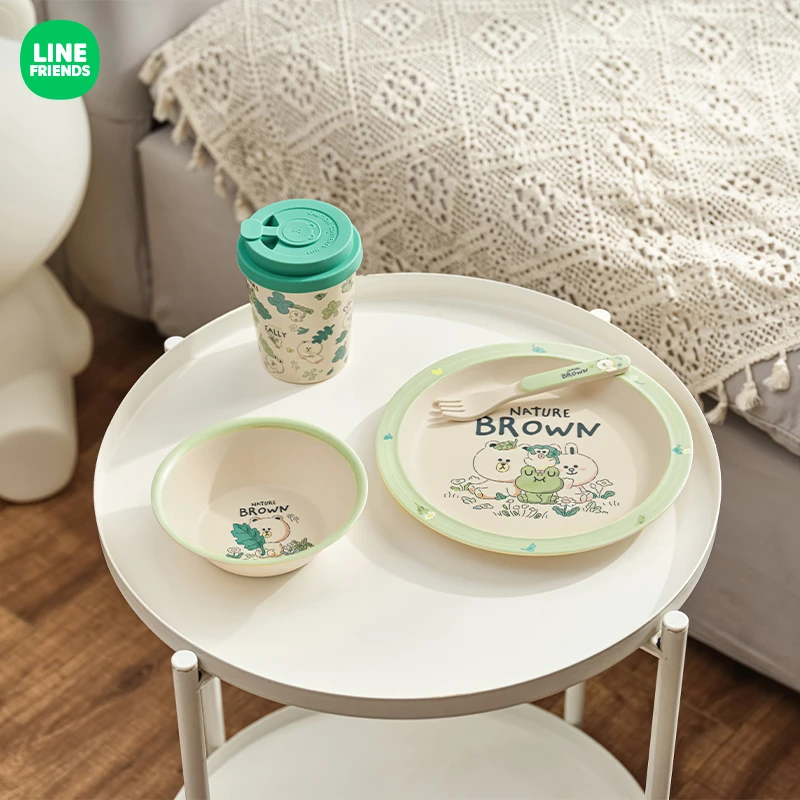LINE FRIENDS  GO GREEN系列餐具套装 家用精致碗盘叉勺