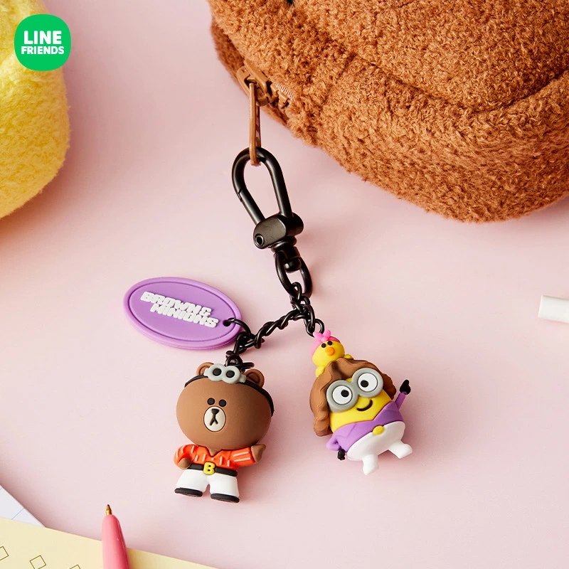 【积分兑换】LINE FRIENDS连我朋友 小黄人联名钥匙扣 个性限定挂件