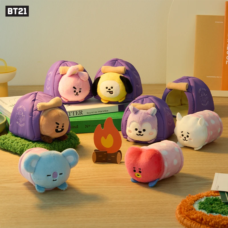 BT21篝火系列野营帐篷玩偶公仔可爱 LINE FRIENDS 连我朋友