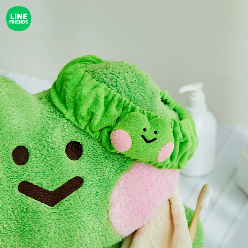LINE FRIENDS GREENY DAY lenini 发带 卡通发带minini 毛绒