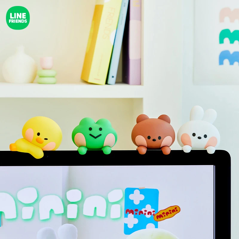 LINE FRIENDS minini显示器摆件 动漫卡通办公桌面lenini