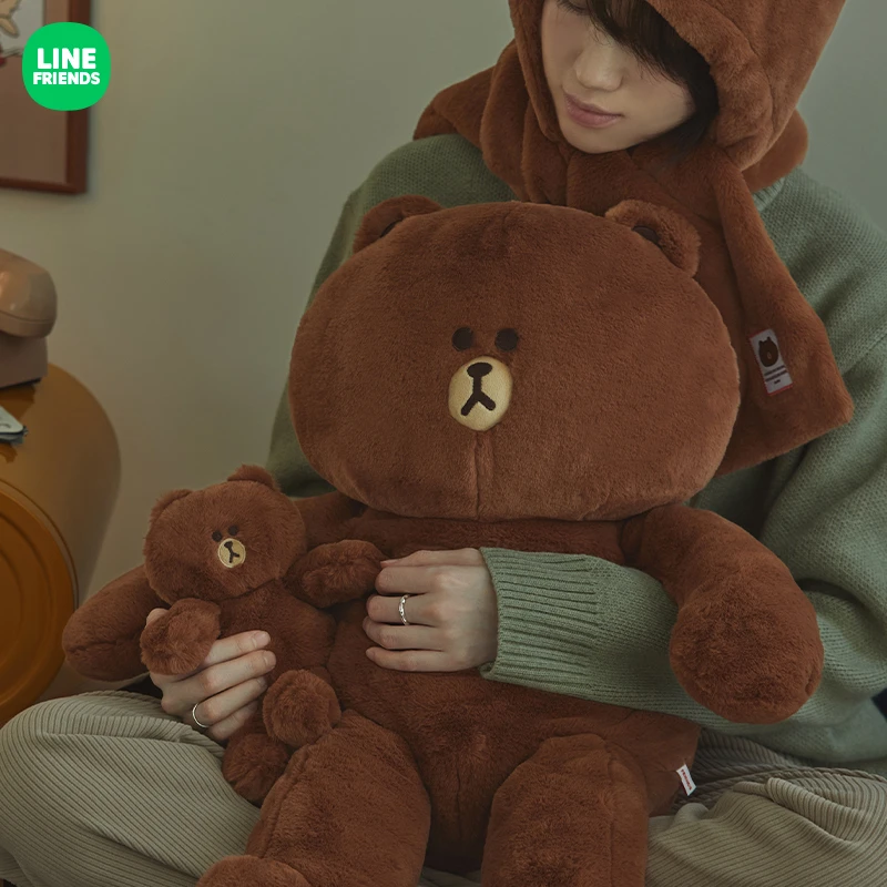 LINE FRIENDS连我朋友 HUG BROWN系列大型公仔玩偶