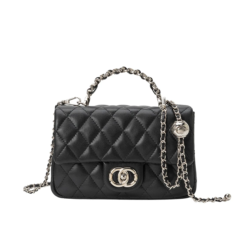 秋冬新款小香风时尚百搭女士方胖子小包包单肩肩包菱格包斜跨包包