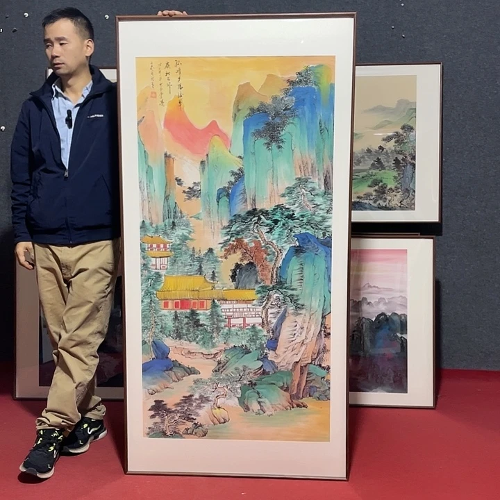 绘画纯手绘画带框发货