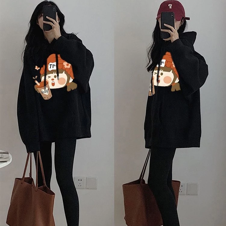 美式潮牌港风ins连帽卫衣女2025新款加厚宽松韩版休闲慵懒风外套