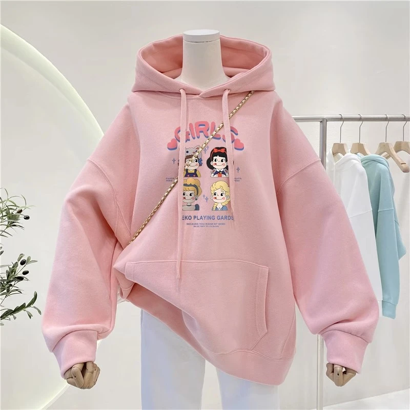 美式复古oversize潮牌卫衣女春秋季2025新款欧货大码宽松秋冬外套