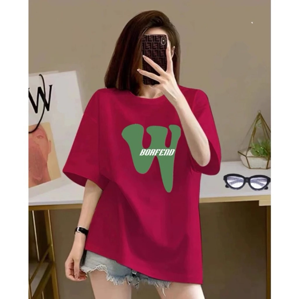 欧货大码火龙果色短袖T恤女装2025夏宽松遮臀中长款宽松半袖上衣