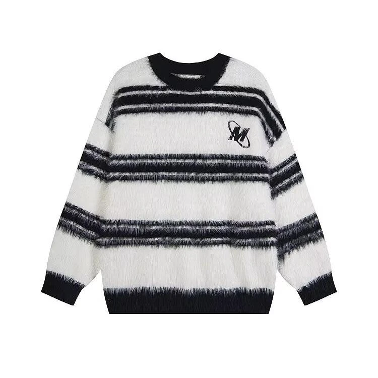 双11圆领毛衣针织衫男潮牌帅气秋冬季打底衫