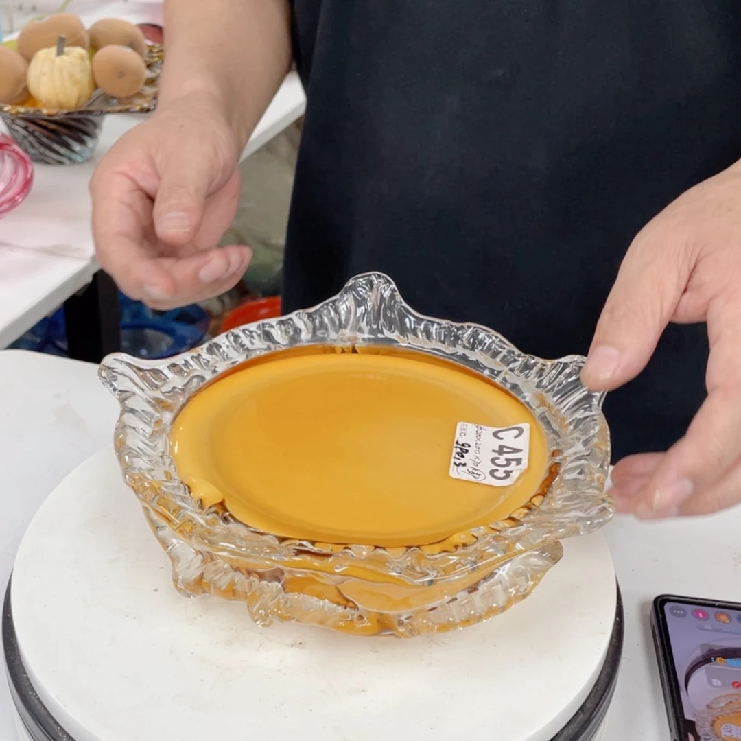 【闪购商品】手工艺术果盘摆件。直径20