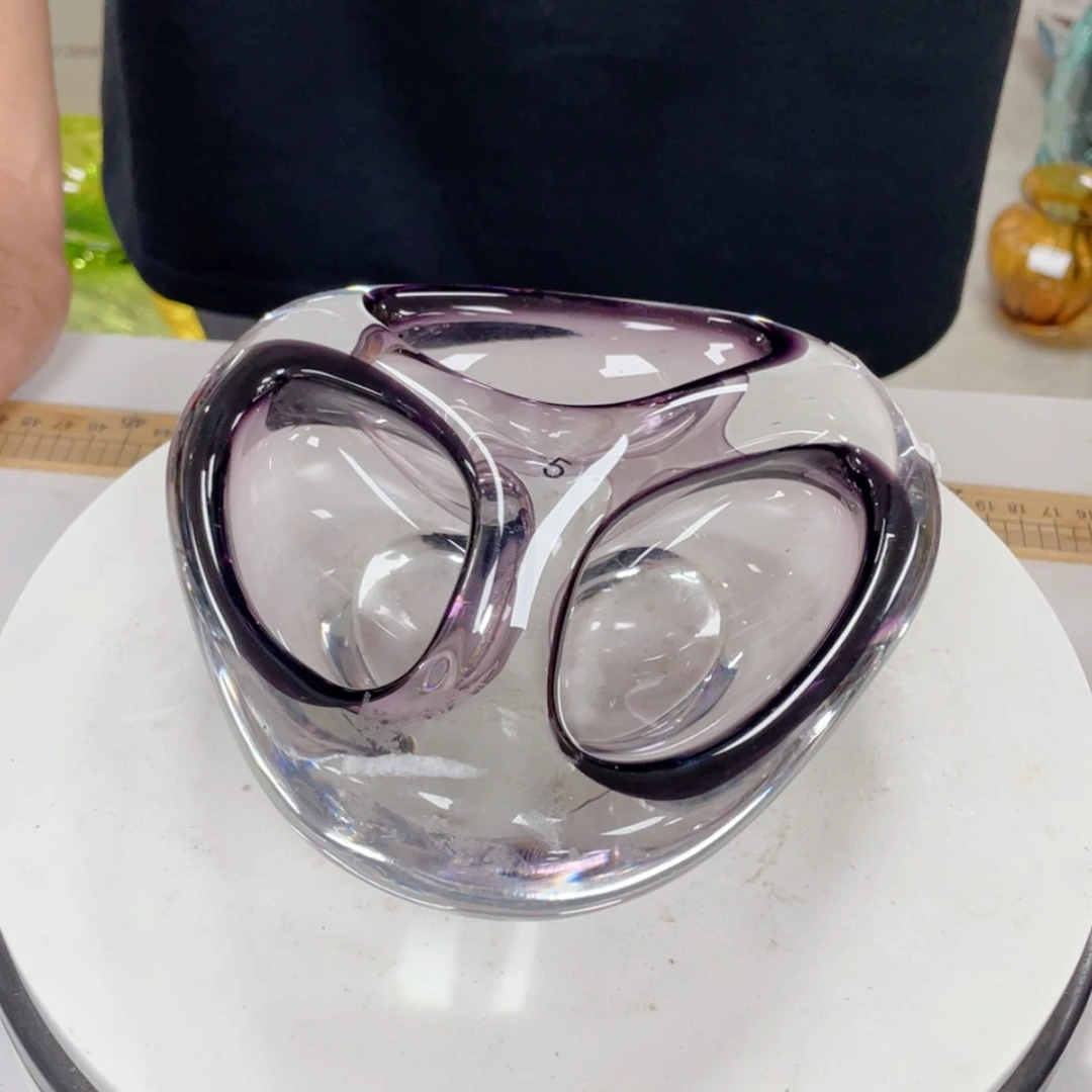 【闪购商品】手工艺术果盘摆件。直径16