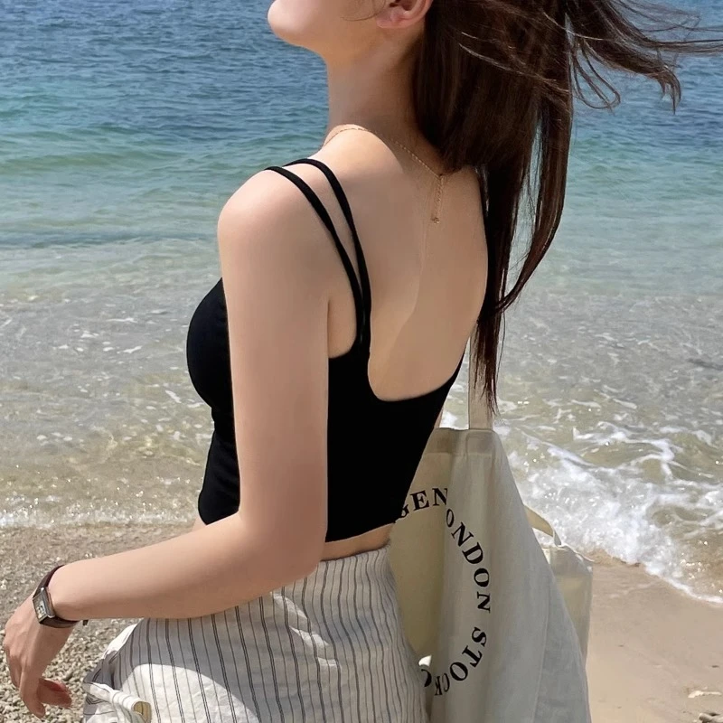 吊带背心女内搭夏季2025新款外穿美背内衣带胸垫文胸一体打底上衣
