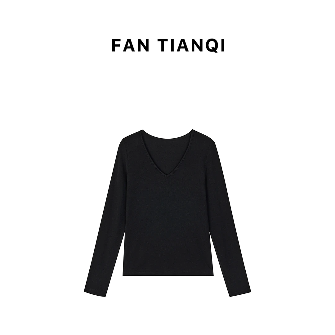 范天奇/FAN TIANQI【简约】V领打底FYTE40828