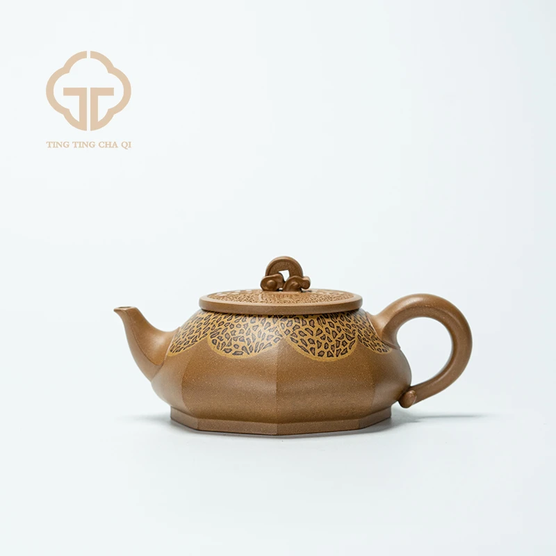 范陶琦制  金钱豹（八）黄金段 272cc 家用紫砂壶泡茶茶壶