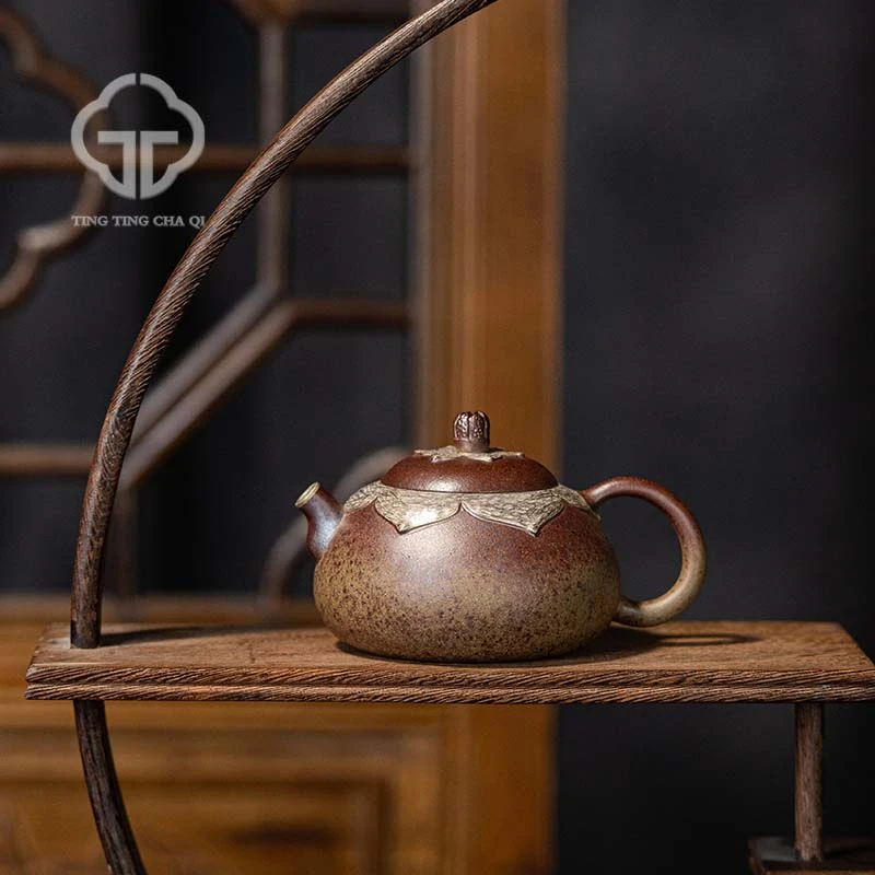 周莉无相系列 银莲 憨瓢 柴烧 148cc  紫砂壶家用泡茶具