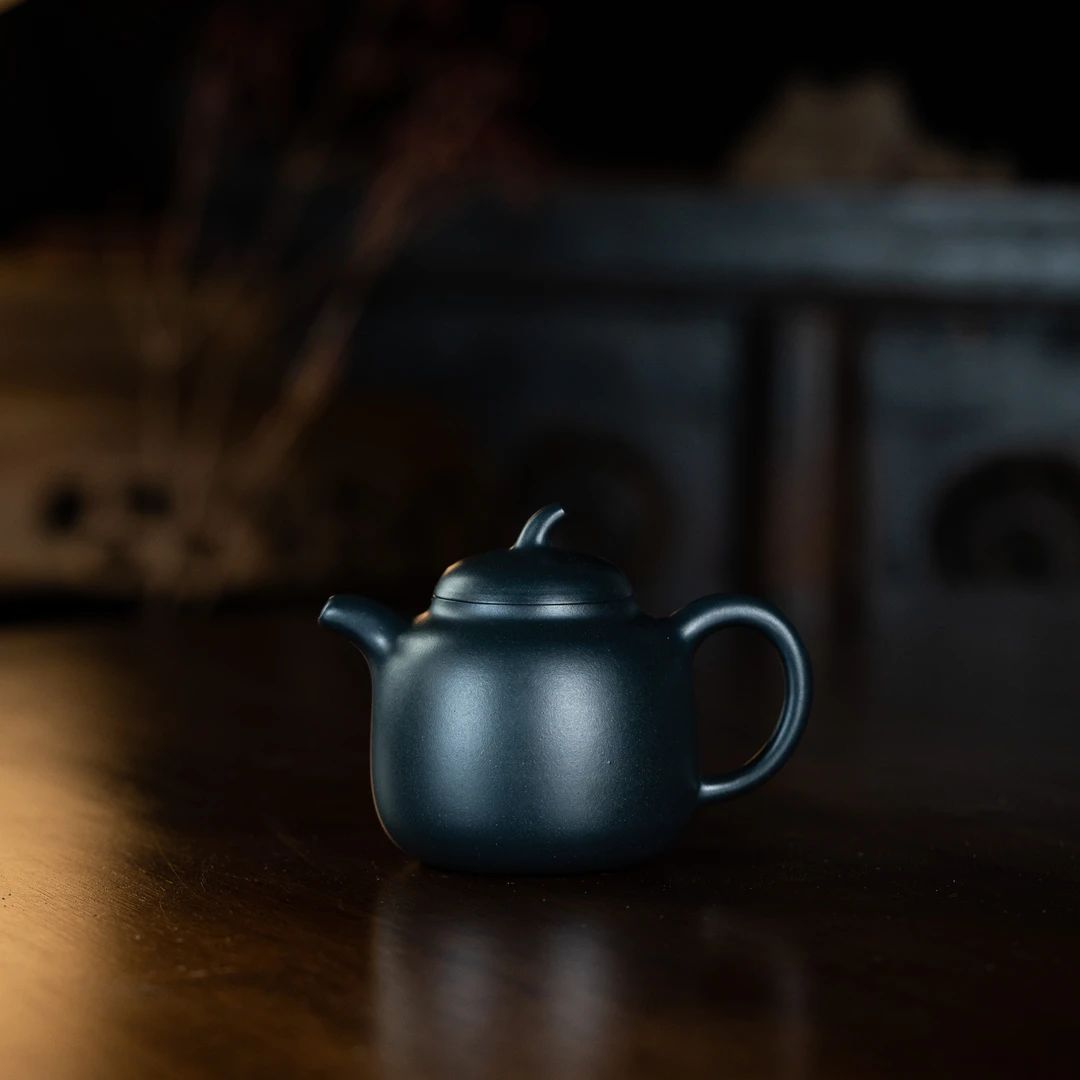 砂界·传家系列 刘俐君 茄瓜 黛青 130cc 家用紫砂壶