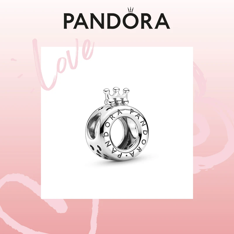 PANDORA/潘多拉 吊坠925银 徽标字母O每日王冠串饰