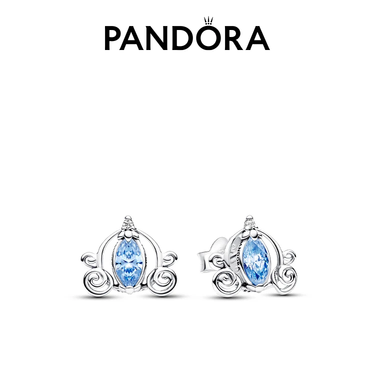 PANDORA/潘多拉 925银耳饰 迪士尼系列灰姑娘南瓜马车耳钉礼物