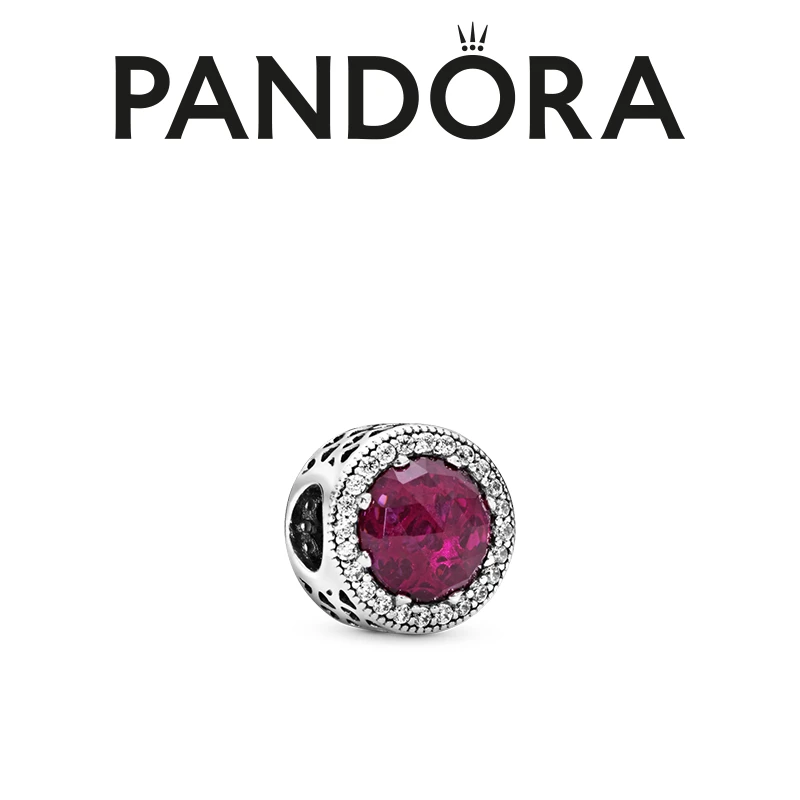 PANDORA/潘多拉 925银银制品 樱桃红闪亮的心串饰欧若精灵风