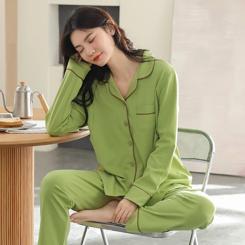 sujisi/苏吉思纯棉月子服产前产后哺乳装长袖长裤宽松家居服套装