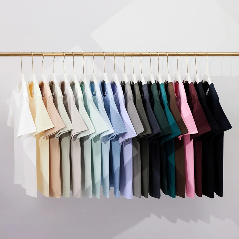 240g重磅新疆棉白色纯棉圆领短袖T恤男款基础款全棉正肩T恤宽松夏