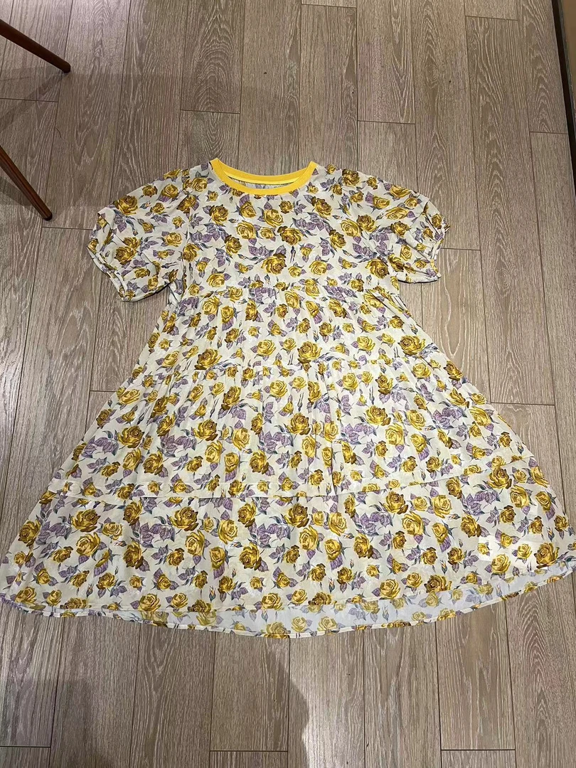 【深圳米熙儿】桑蚕丝洋气印花连衣裙