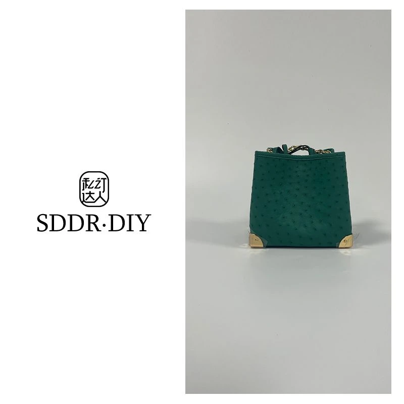 2024秋冬新款雅丹女士真皮休闲百搭时尚鸵鸟皮单肩包