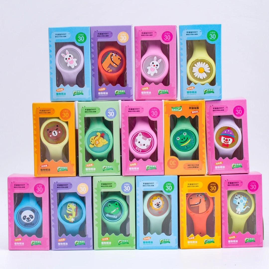 发光驱蚊手表手环硅胶可爱防水大人婴幼儿便携防蚊虫防蚊子随身贴