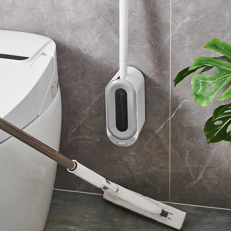 长柄免打孔挂墙式卫生间浴室无死角家用弧度马桶刷洁厕刷隐藏收纳