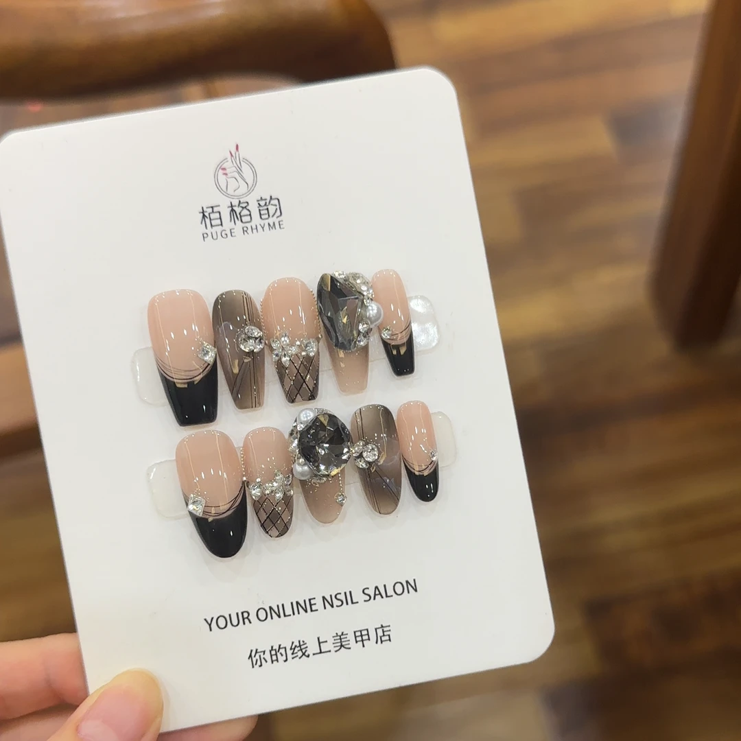547无际星河暗黑风手工定制穿戴甲美甲成品美甲贴片10片