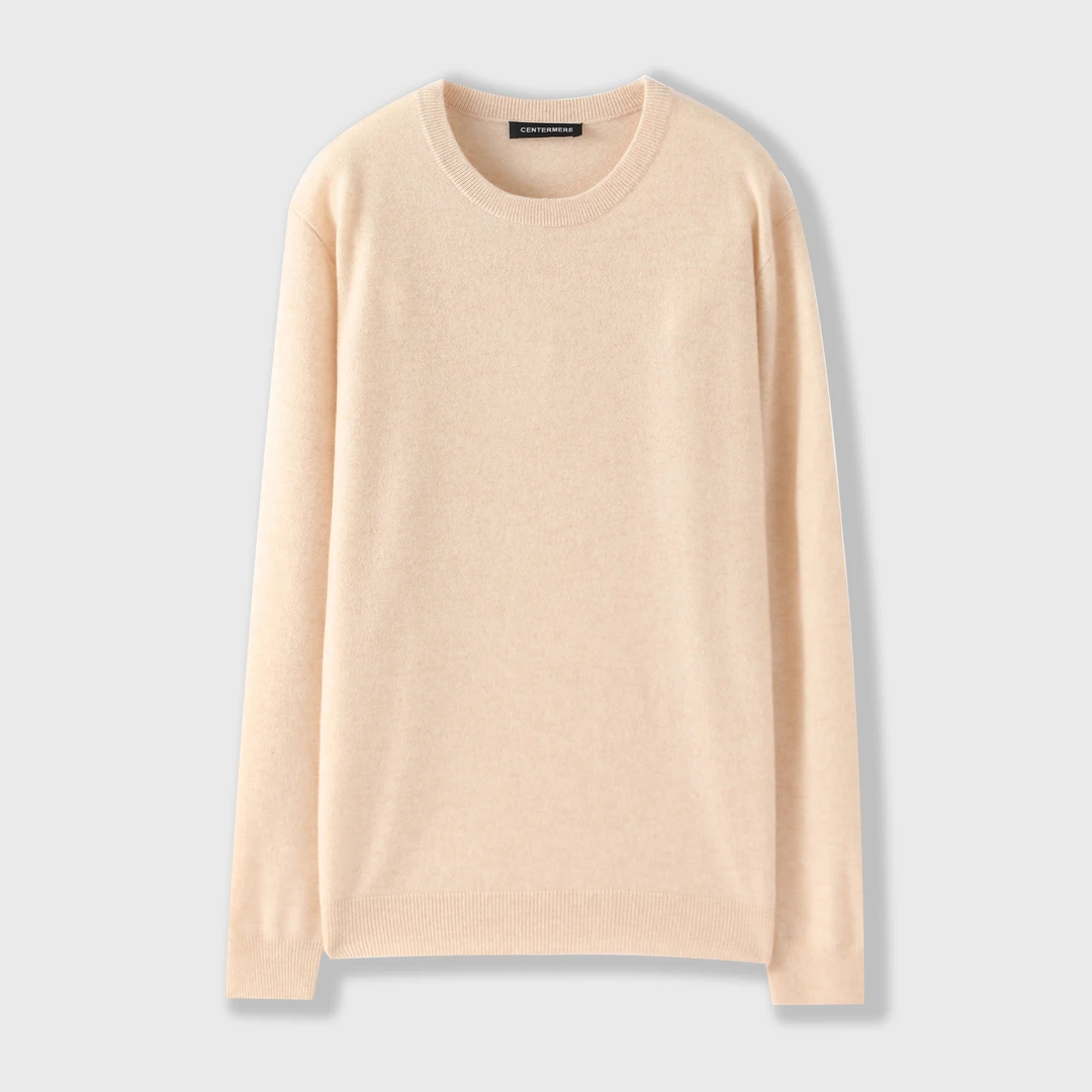 CENTERMERE山羊绒男士打底羊绒衫保暖舒适圆领秋冬百分羊绒针织衫
