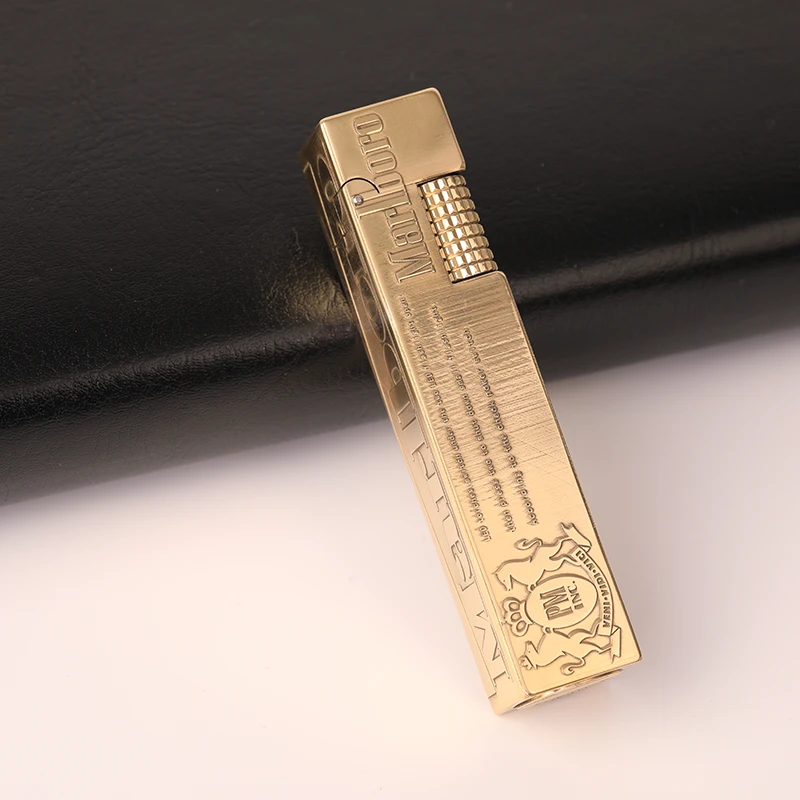 【3D浮雕万宝路】黄铜手工雕刻立方煤油打火机创意高密封长续航便携