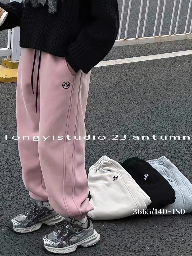 休闲卫裤运动裤宽松洋气