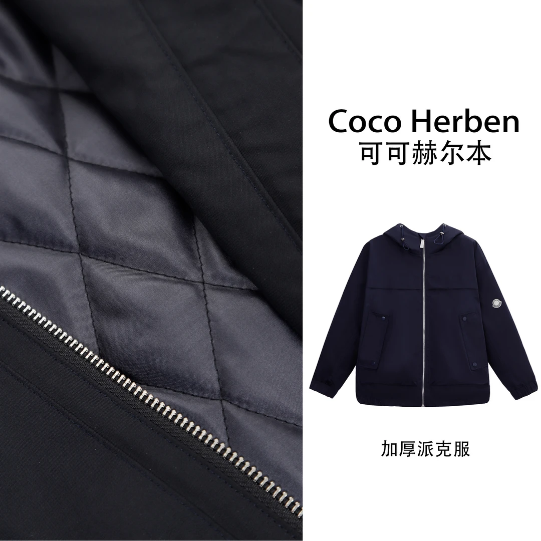 CocoHerben2024冬季新品时尚港风、复古新款加厚派克服外套LY4842