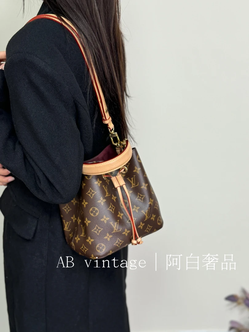 95新 LouisVuitton/路易威登 阿白奢品/LV 老花水桶包