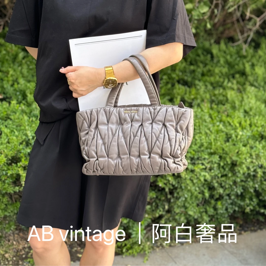 95新 MIU MIU/缪缪 阿白奢品/缪缪 泡芙托特包