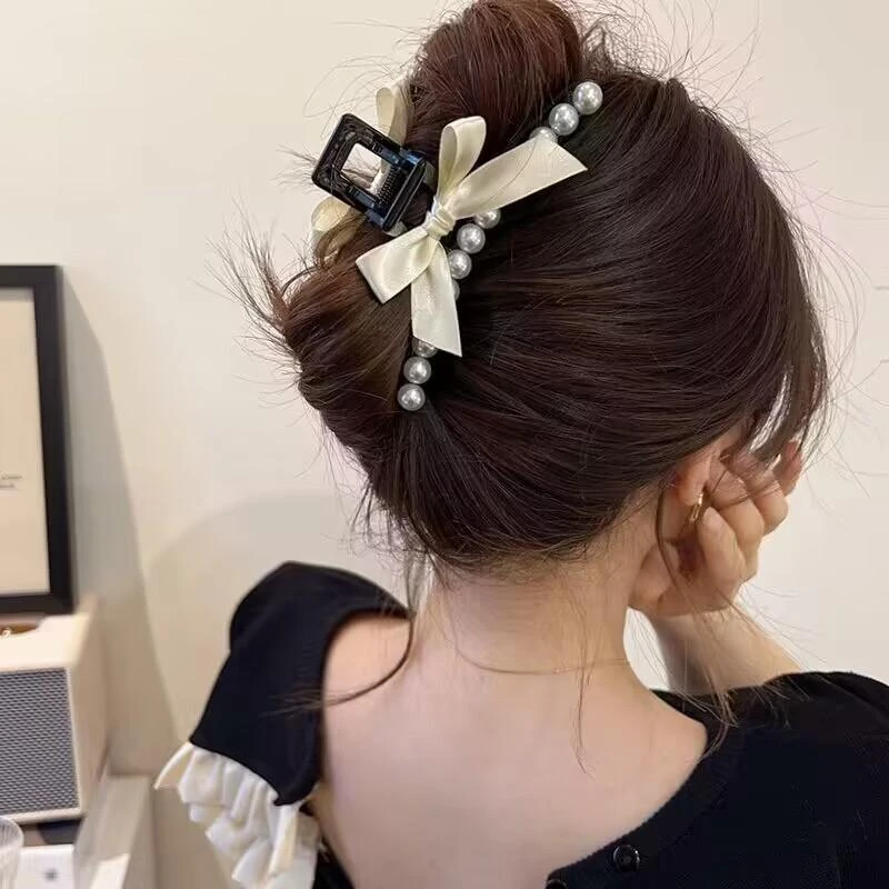 在逃公主蝴蝶结抓夹日韩抓夹超仙一字超仙2023年鲨鱼夹夏季小清新