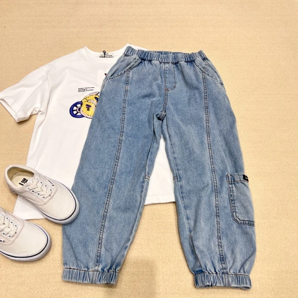 21343高端童装时尚百搭新款牛仔长裤A10-1-4