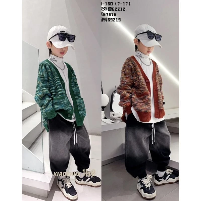 62212高端潮品童装时尚百搭休闲开衫毛衣A5-2-4