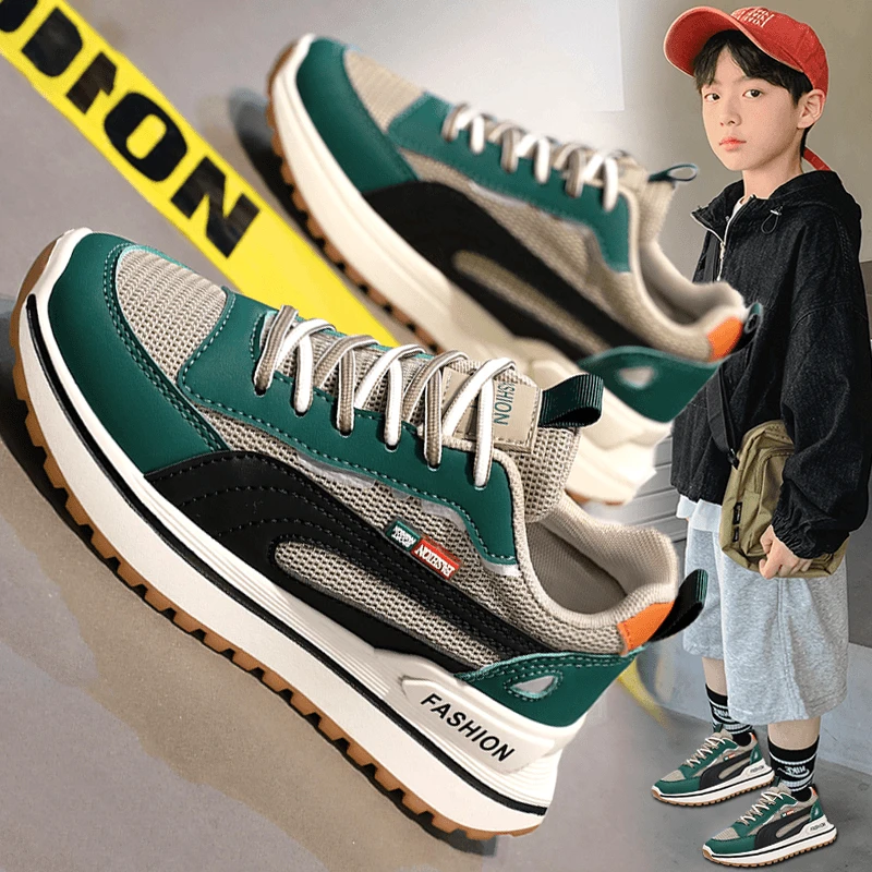 科比24男童鞋子新款秋季儿童运动鞋学生跑步老爹鞋男孩休闲中大童