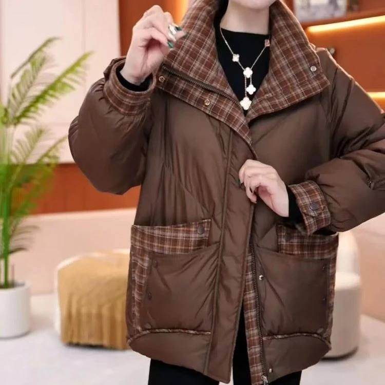 中年女士棉衣2024冬季新款气质百搭显瘦不臃肿棉服加厚保暖时尚