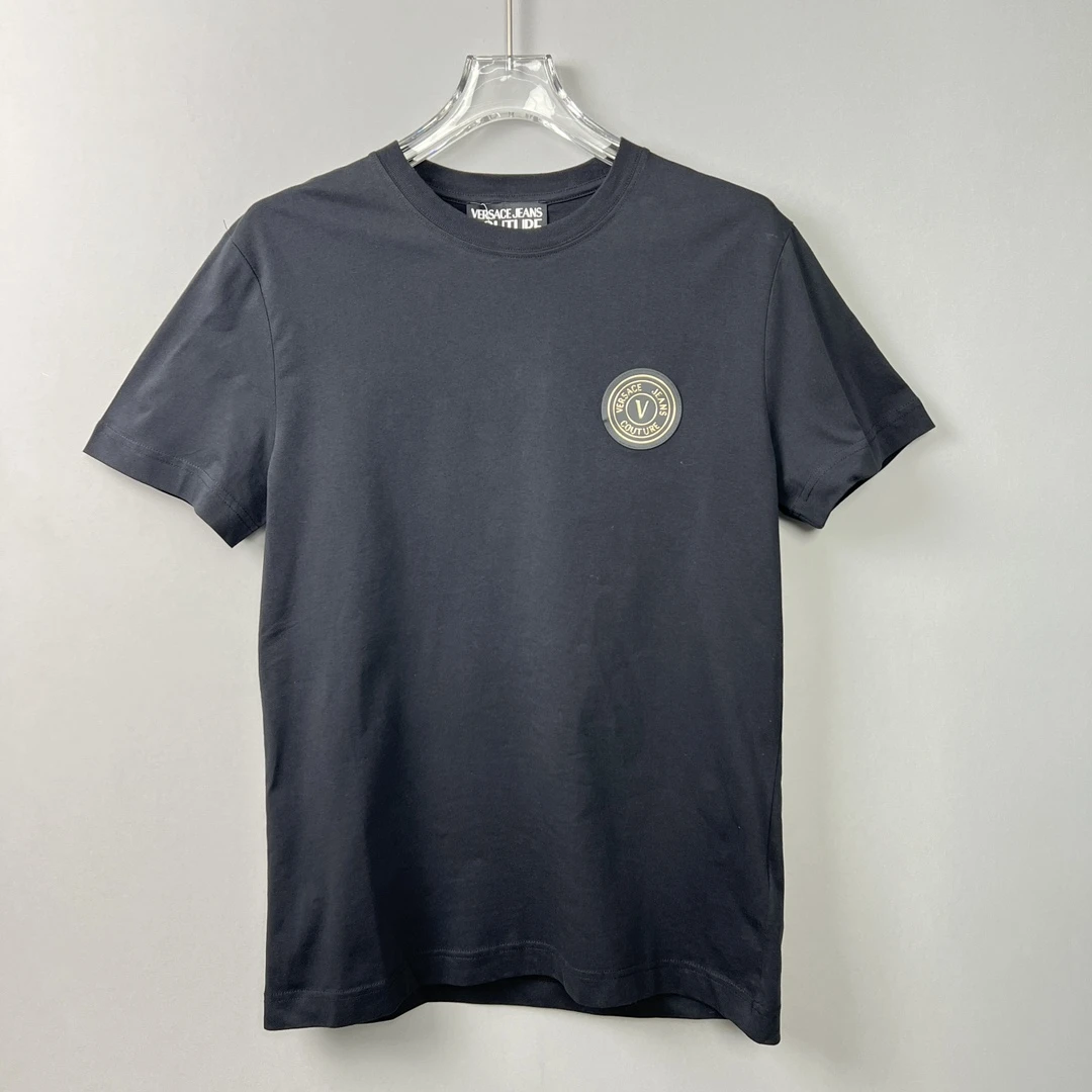 未使用 VERSACE/范思哲 男士夏季经典圆领时尚舒适T恤黑色101704