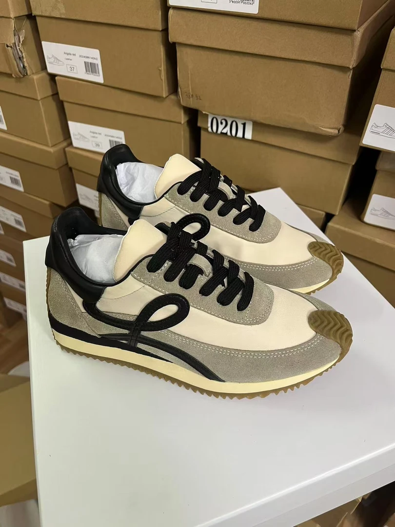 阿甘鞋女时尚百搭真皮复古拼色内增高厚底轻便女生德训鞋