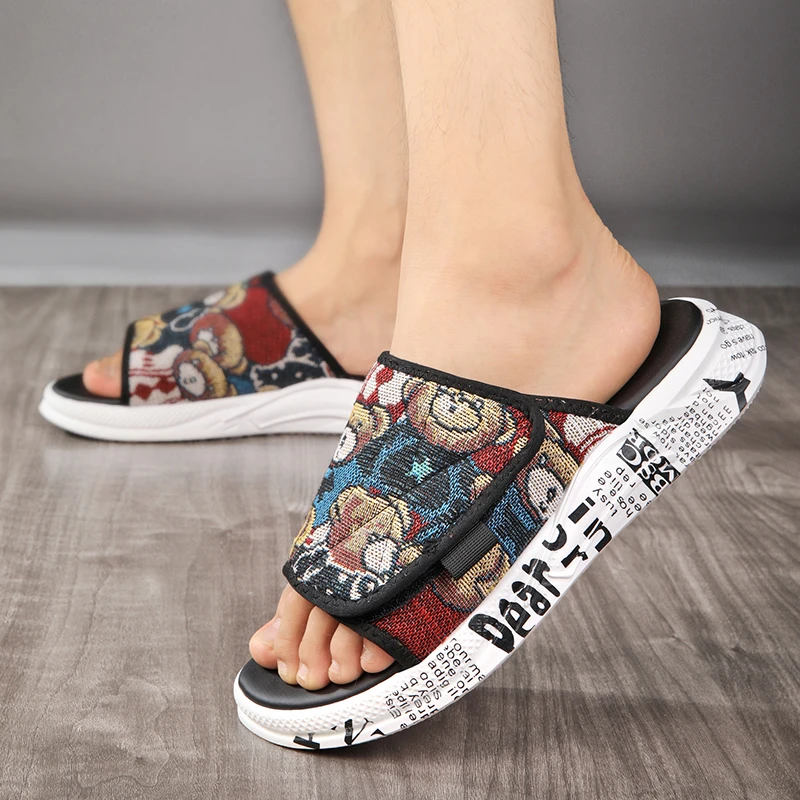 ASH CASSIE拖鞋男夏外穿凉鞋男款沙滩鞋时尚休闲男鞋网红小熊凉拖